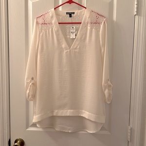 NWT Express white silk blouse